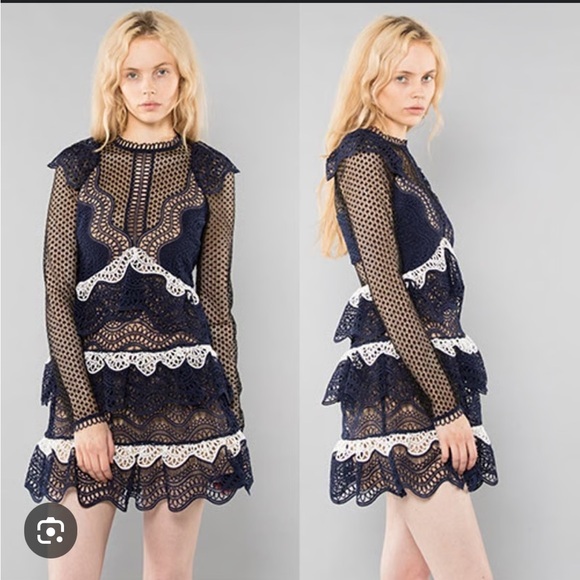 self portrait wave guipure mini dress self-portrait Guipure Lace Mini Dress in Pink